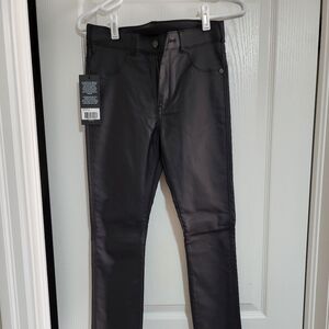 Coated black pants